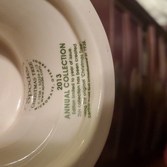 Spode Christmas Tree Annual Footed Candy Dish 7 Inches Wide - Picture 4 of 4